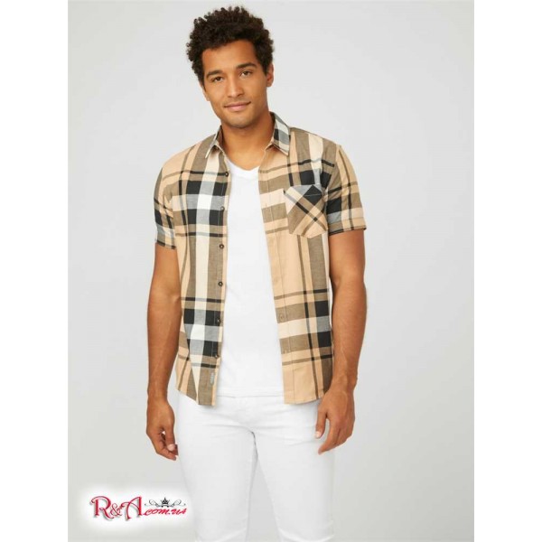 Чоловіча Сорочка GUESS Factory (Hertz Plaid Shirt) 63902-01 Чистий Білий Мульти