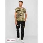 Чоловіча Футболка GUESS Factory (Graeil Collage Tee) 58372-01 Пісковик