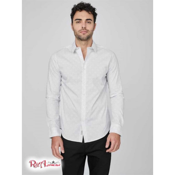 Мужская Рубашка GUESS Factory (Benji Geo Shirt) 58443-01 Pure Белый