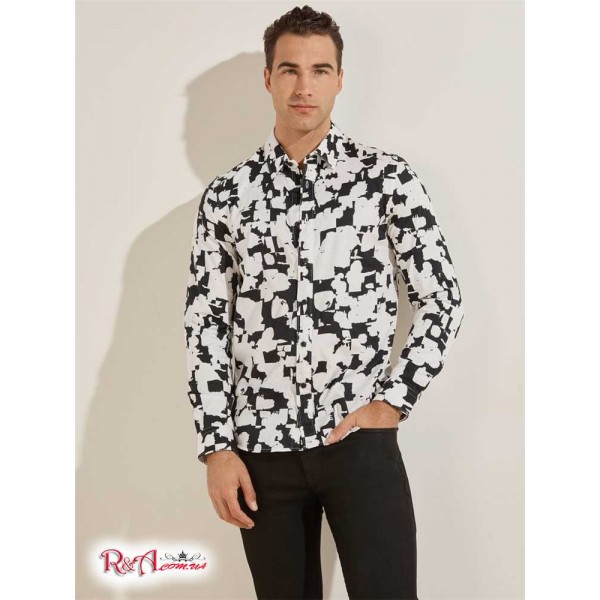 Чоловіча Сорочка GUESS (Luxe Abstract Splatter Shirt) 64753-01 Анотація Splatter Друк