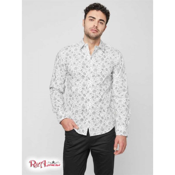 Чоловіча Сорочка GUESS Factory (Dalton Paisley Shirt) 63903-01 Pure Білий