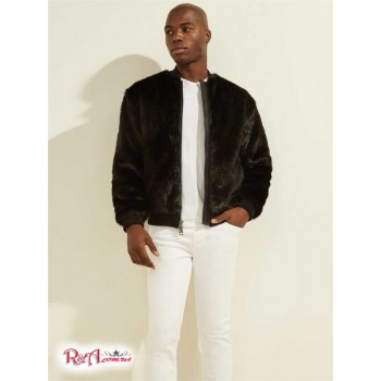 Чоловічий Бомбер (Oversize Faux-Fur Bomber) 64773-01 Jet Black
