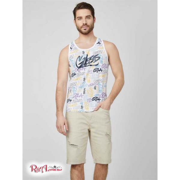 Чоловічий Танк GUESS Factory (Sonny Tank) 64183-01 Pure Білий Мульті