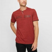Чоловіча Хенлі (Edgar Marled Henley Tee) 57983-01 Varsity Червоний Мульті