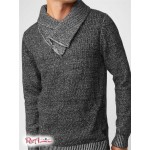 Мужской Свитер GUESS Factory (Clay Shawl Zip Sweater) 37413-01 Темный Charcoal Heather