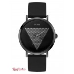 Мужские Часы GUESS (Black and Hematite-Tone Analog Watch) 41383-01 Черный