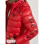 Мужская Куртка GUESS (Anthony Logo Puffer Jacket) 59783-01 Chili Красный