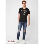 Мужская Футболка GUESS Factory (Taft Embossed Logo Tee) 37443-01 Реактивний Черный