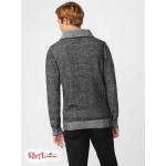 Мужской Свитер GUESS Factory (Clay Shawl Zip Sweater) 37413-01 Темный Charcoal Heather