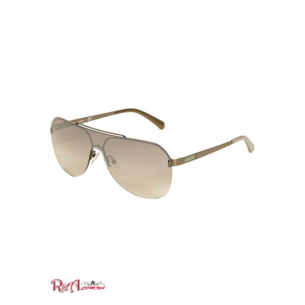 Мужские Солнцезащитные Очки GUESS Factory (Rimless Shield Sunglasses) 64063-01 Серебряный W/ Желтый