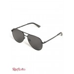 Мужские Солнцезащитные Очки GUESS Factory (Textured Metal Aviator Sunglasses) 64053-01 Черный