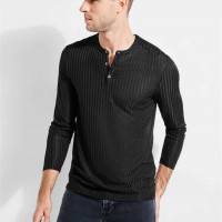 Хенли Warehouse Long-Sleeve для Мужчин 41893-01 Реактивний Черный Мульти