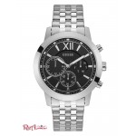 Чоловічий Годинник GUESS (Silver-Tone And Black Chrono-Look Multifunction Watch) 42663-01 Срібло