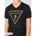 Мужская Футболка GUESS Factory (Taft Embossed Logo Tee) 37443-01 Реактивний Черный