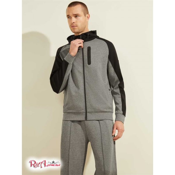 Чоловіче Худі GUESS (Stephen Color-Block Zip Hoodie) 64763-01 Середня Вугілля Верес Чоловіче Худі GUESS (Stephen Color-Block Zip Hoodie) 64763-01 Середня Вугілля Верес