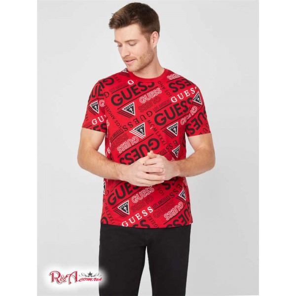 Чоловіча Футболка GUESS Factory (Stan Logo Print Tee) 63823-01 Rugby Червоний