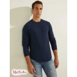 Мужской Crewneck GUESS (Textured Jersey Crewneck) 41853-01 Silk Синий