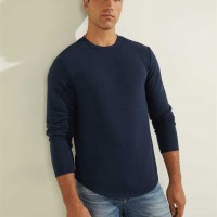 Мужской Crewneck (Textured Jersey Crewneck) 41853-01 Silk Синий