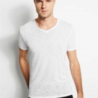 Чоловіча Футболка (Gauze V-Neck Tee) 41923-01 Pure Білий