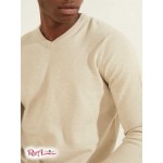 Мужской Свитер GUESS (Eco Liam V-Neck Sweater) 59483-01 Pure Linen Heather