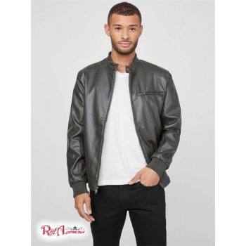 Мужская Куртка (Baron Faux-Leather Moto Jacket) 58223-01 Оливковый Night