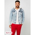 Чоловіча Куртка GUESS Factory (Harold Hooded Denim Jacket) 63783-01 Світлий WПопелясто-Сірий