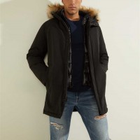 Мужское Пальто (Brian Faux-Fur Hooded Coat) 42244-01 Jet Black Multi
