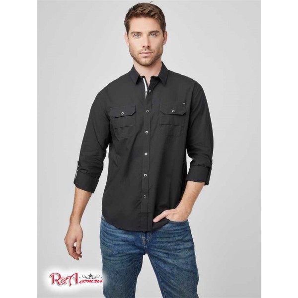 Мужская Рубашка GUESS Factory (Antonio Ripstop Shirt) 58184-01 Реактивний Черный