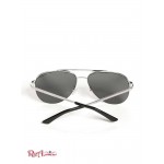 Мужские Солнцезащитные Очки GUESS Factory (Textured Metal Aviator Sunglasses) 64054-01 Черный/Серебряный