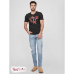 Чоловіча Футболка GUESS Factory (Shane Floral Logo Tee) 63944-01 Реактивний Чорний