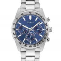 Чоловічий Годинник (Silver-Tone And Blue Tachymeter Watch) 60024-01 Multi Чоловічий Годинник (Silver-Tone And Blue Tachymeter Watch) 60024-01 Multi