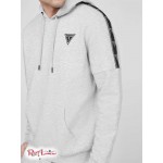 Мужское Худи GUESS Factory (Lark Logo Hoodie) 63884-01 Светлый Melange Серый