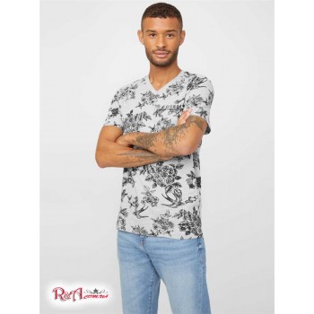 Чоловіча Футболка (Remi Floral V-Neck Tee) 58514-01 Light Heather Gray