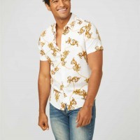 Мужская Рубашка (Bannon Printed Shirt) 63934-01 Pure Белый