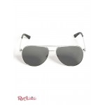 Мужские Солнцезащитные Очки GUESS Factory (Textured Metal Aviator Sunglasses) 64054-01 Черный/Серебряный