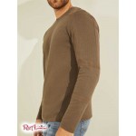 Мужской Crewneck GUESS (Rivera Waffle-Knit Crewneck) 64704-01 General Коричневый