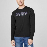 Чоловічий Лонгслів (Champ Long-Sleeve Logo Tee) 58104-01 Реактивний Чорний