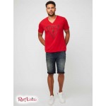 Мужская Футболка GUESS Factory (Taft Embossed Logo Tee) 37444-01 Varsity Красный