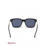 Мужские Солнцезащитные Очки GUESS (Frosted Square Sunglasses) 64824-01 Блестящий Черный / Синий