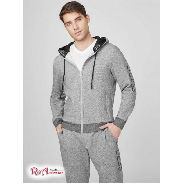 Мужское Худи GUESS Factory (Revamp Hoodie) 63914-01 Светлый Melange Серый