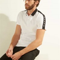 Мужское Поло (Pique Logo-Taping Polo) 41864-01 Pure Белый
