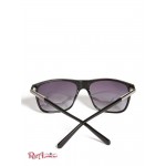 Мужские Солнцезащитные Очки GUESS Factory (Shane Square Logo Stripe Sunglasses) 56944-01 Серебро