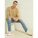 Мужской Crewneck GUESS (Textured Jersey Crewneck) 55724-01 Uniform Tan
