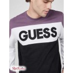 Мужской Пуловер GUESS Factory (Akron Color-Block Logo Pullover) 63794-01 Фиолетовый Eclipse