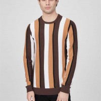 Чоловічий Светр (Matt Striped Sweater) 63814-01 Коричневий Topaz Мульті