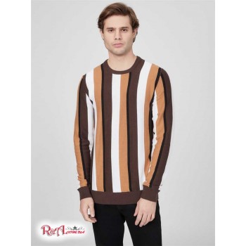 Чоловічий Светр (Matt Striped Sweater) 63814-01 Коричневий Topaz Мульті