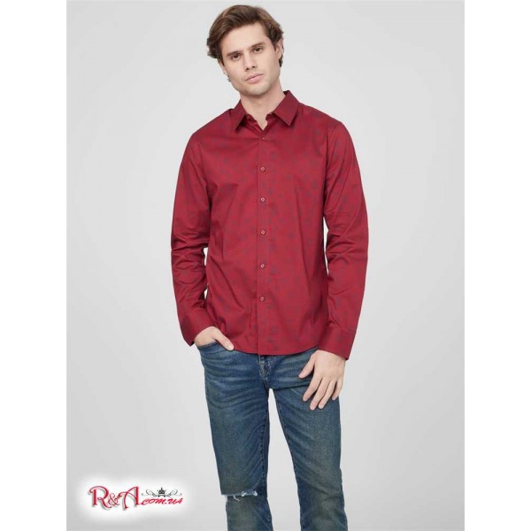 Мужская Рубашка GUESS Factory (Dalton Paisley Shirt) 63904-01 Beet Juice Красный