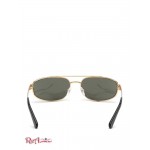 Мужские Солнцезащитные Очки GUESS Factory (Narrow Oval Sunglasses) 64104-01 Shiny Золотой/Зеленый