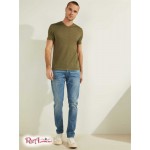 Мужская Футболка GUESS (Gauze V-Neck Tee) 41924-01 Dusty Оливковый