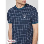 Чоловіча Футболка GUESS Factory (Joon Crewneck Tee) 63924-01 Шовк Синій Мульти